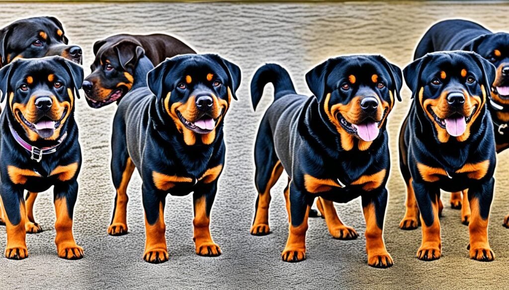 Phases of Rottweiler's heat cycle