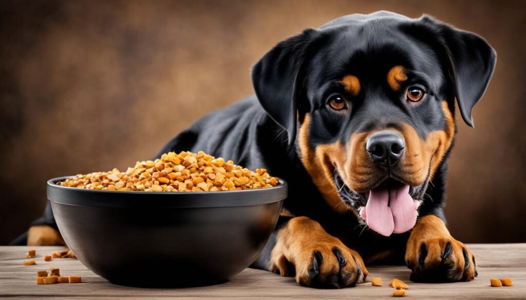 rottweiler eating speed