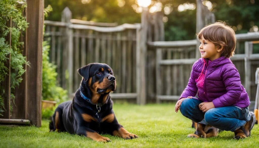 supervising rottweiler interactions