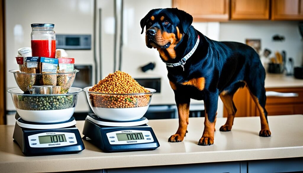 Portion sizes for adult Rottweilers