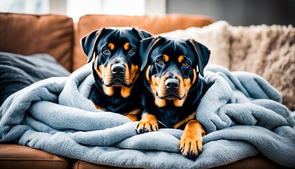 Rottweiler Mixes Cuddling