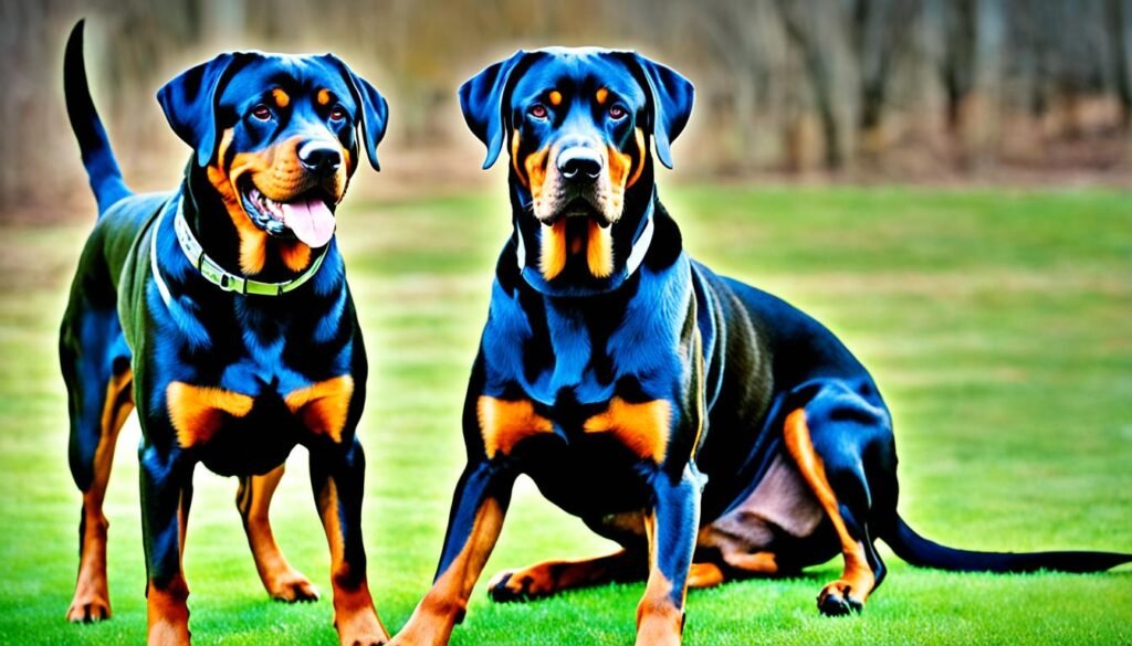 Rottweiler and Doberman crossbreeding