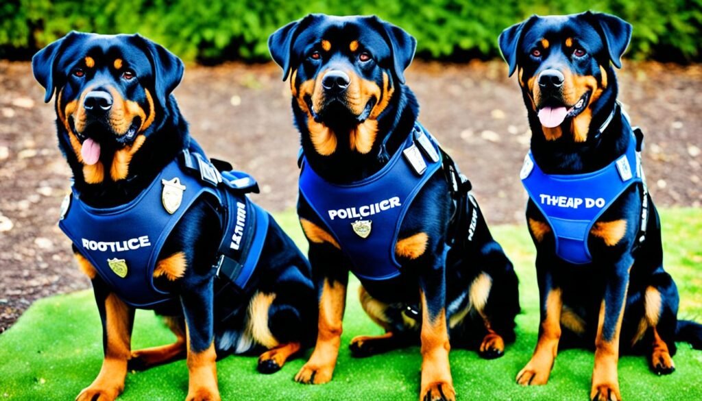 Rottweilers as working dogs