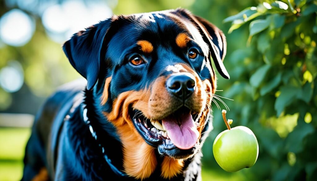 can rottweilers eat apples
