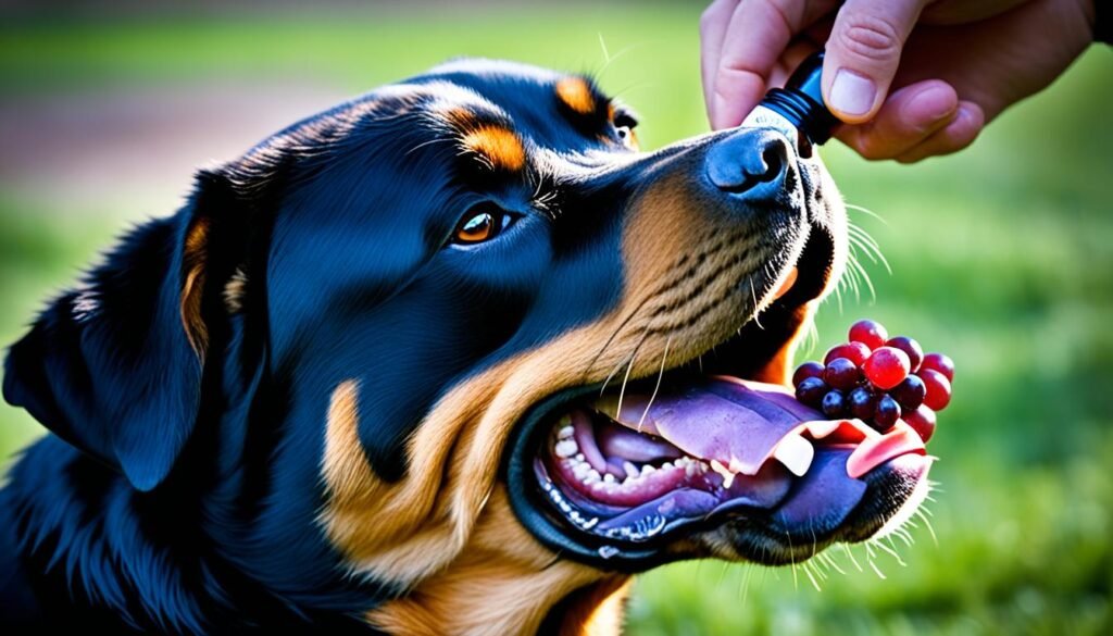 emergency treatment for grape poisoning
