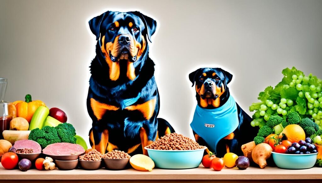 feeding guidelines for rottweilers