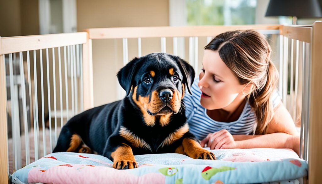 introducing baby to family pet