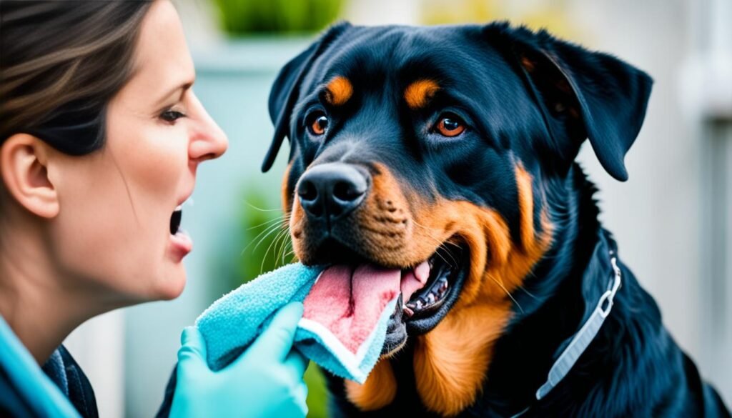 managing rottweiler drooling