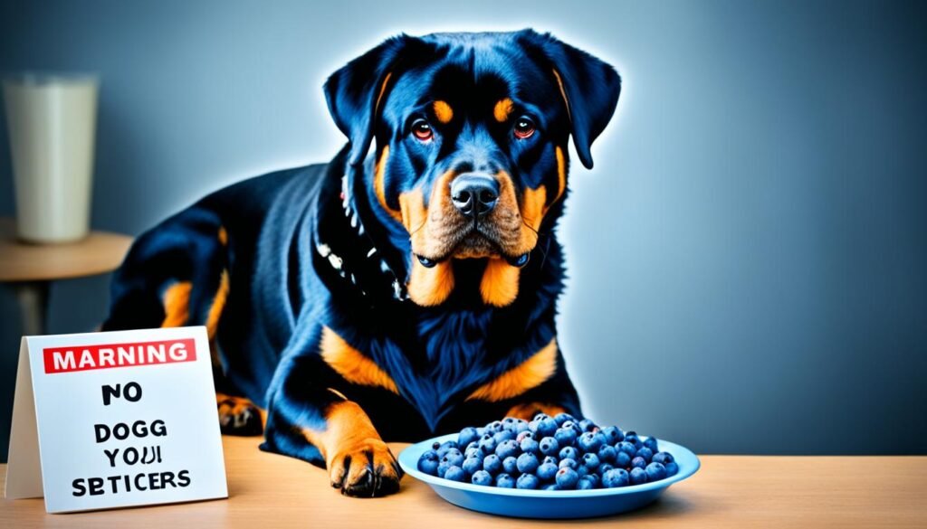 risks of feeding blueberries to rottweilers