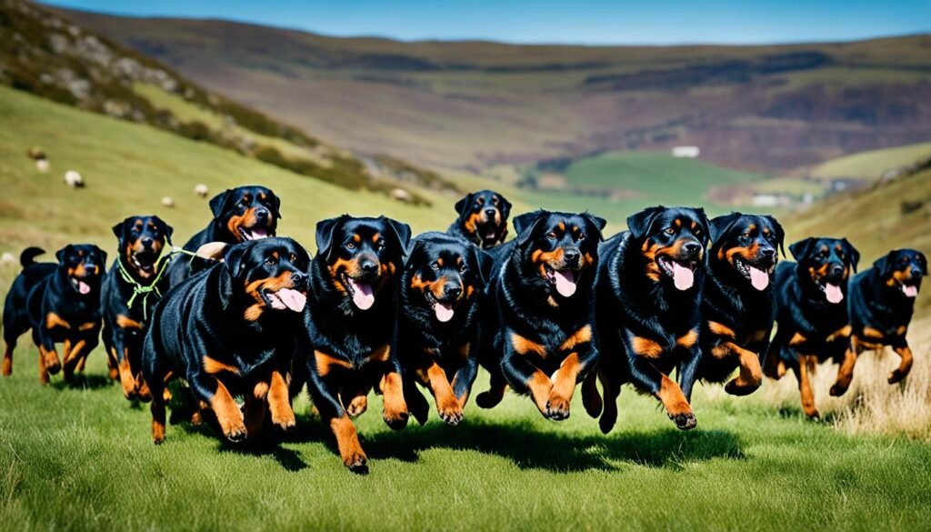 rottweiler herding training image