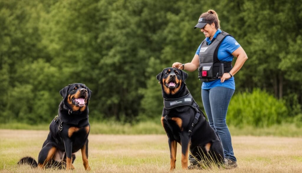 rottweiler service dog training image