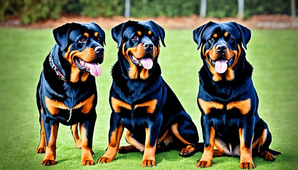 rottweiler size difference