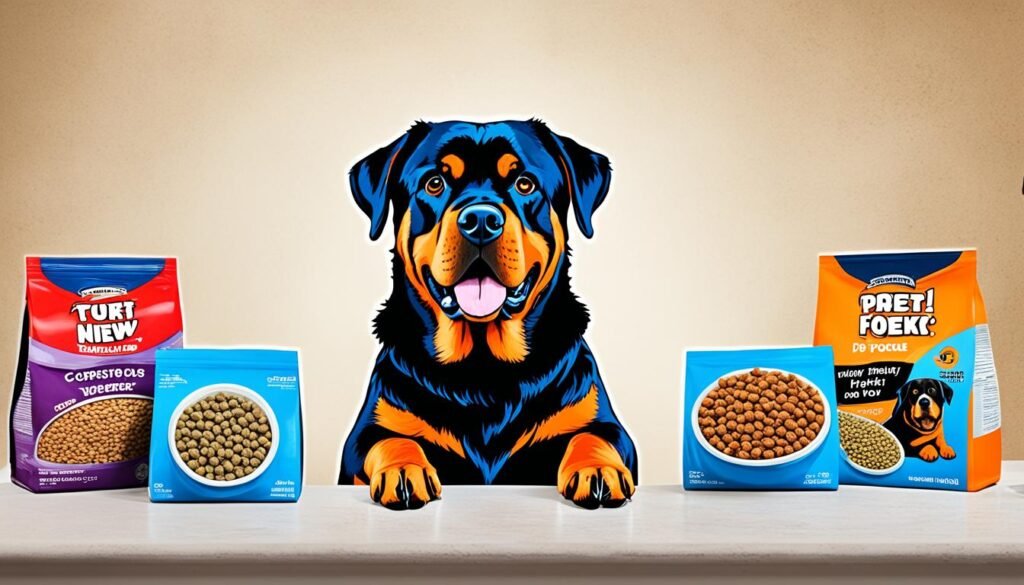 transitioning dog food for rottweilers
